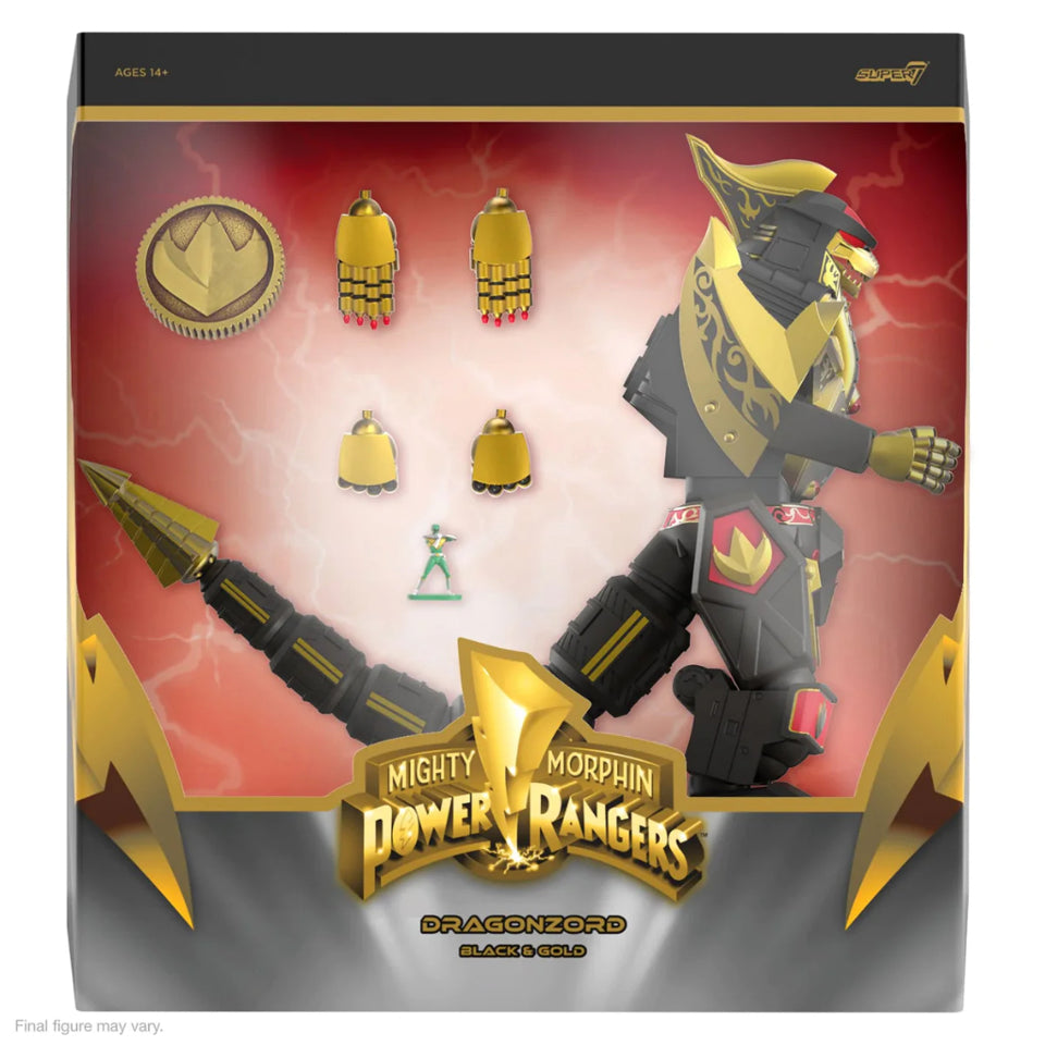 Super7 Mighty Morphin Power Rangers DragonZord (Black & Gold) Ultimates Figure