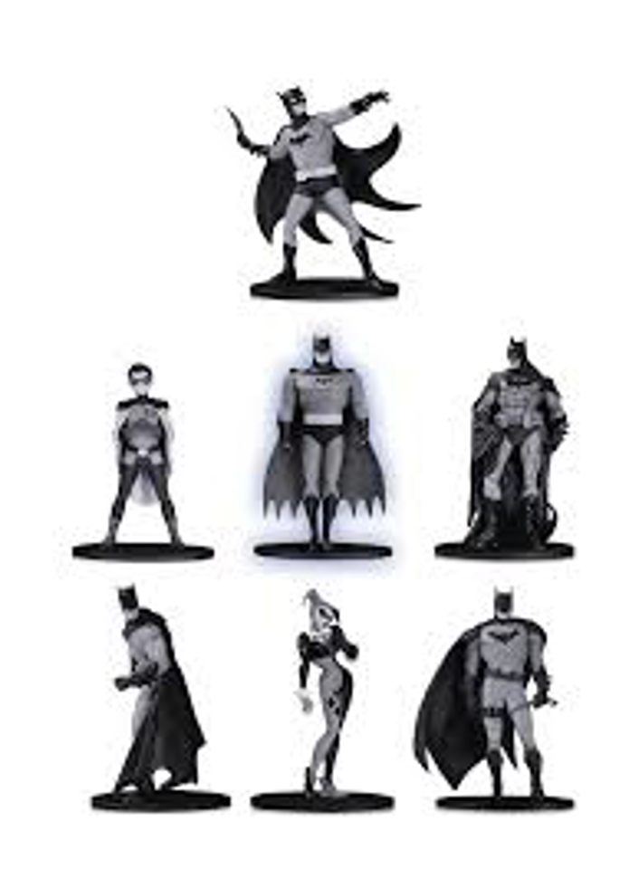 BATMAN BLACK & WHITE MINI PVC FIGURE 7 PACK SET 2 (JAN190708)