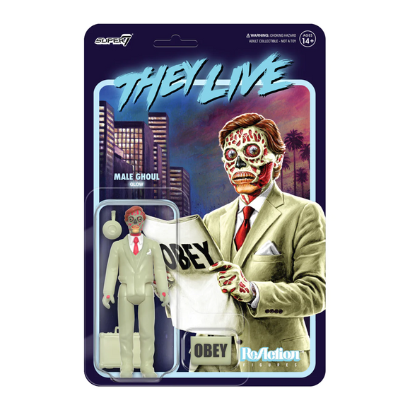 Super7 They Live Male Ghoul (Glow) ReAction Figure