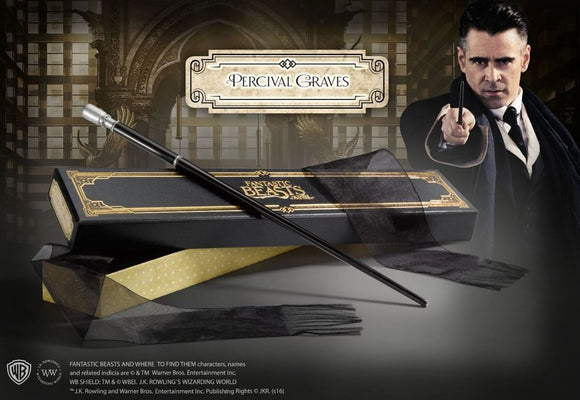 Noble Collection Fantastic Beasts Percival Graves Wand with Ollivanders Box