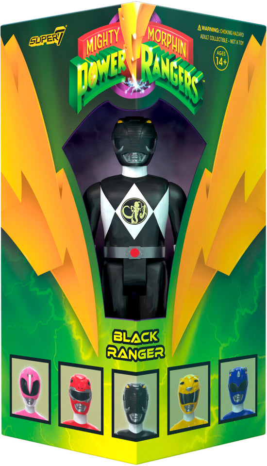 Super7 Mighty Morphin Power Rangers Black Ranger SDCC ReAction Figure