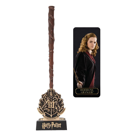 Cinereplicas Harry Potter Hermione Deluxe Wand Pen with Stand & Bookmark