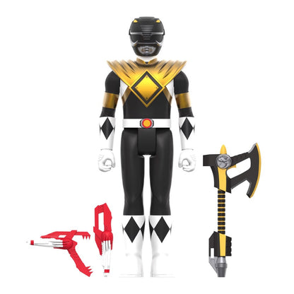 Super7 Mighty Morphin Power Rangers Black Ranger (Dragon Shield) Wave 4 Reaction Figure
