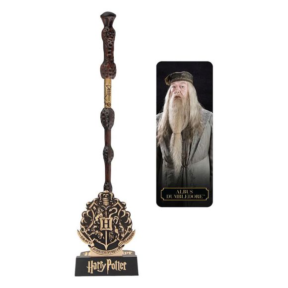 Cinereplicas Harry Potter Albus Dumbledore Deluxe Wand Pen with Stand & Bookmark