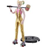 Noble Collection Harley Quinn Birds of Prey with Mallet Bendyfig Action Figure