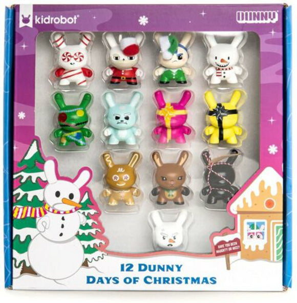 12 Dunny Days of Christmas Vinyl Dunny Set of 12