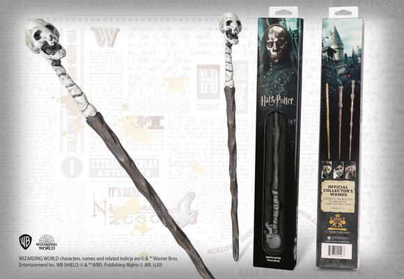 Noble Collection Harry Potter Death Eater Skull Wand with Character Box