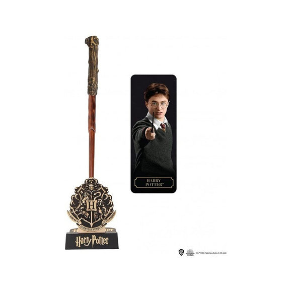 Cinereplicas Harry Potter Harry's Deluxe Wand Pen with Stand & Bookmark