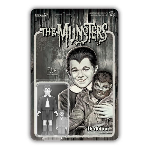 Super7 Munsters Eddie Munster (Grayscale) Wave 3 ReAction Figure