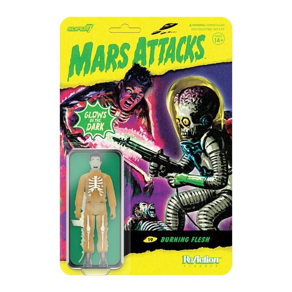 Super7 Mars Attacks Burning Flesh (Glow) ReAction Figure