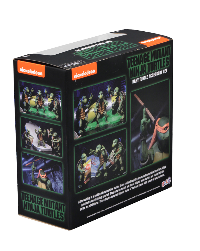 (NECA) Teenage Mutant Ninja Turtles (1990 Movie) - 1/4 Scale Action Figures - Baby Turtles Accessory Set