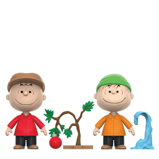 Peanuts Charlie Brown with Sad Christmas Tree and Linus ReAction Figure