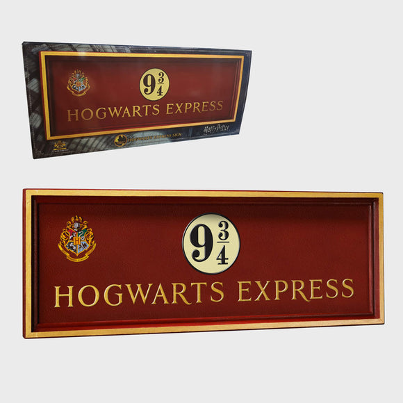 Noble Collection Harry Potter Hogwarts Express Platform 9 3/4 Sign