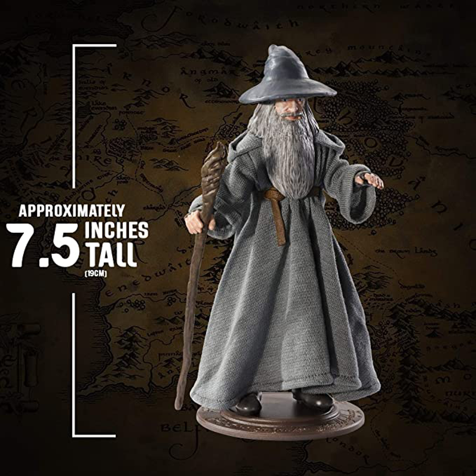 Noble Collection Lord of the Rings Gandalf Bendyfig Action Figure