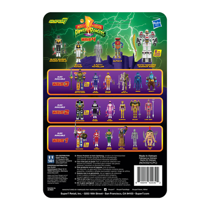 Super7 Mighty Morphin Power Rangers Black Ranger (Dragon Shield) Wave 4 Reaction Figure