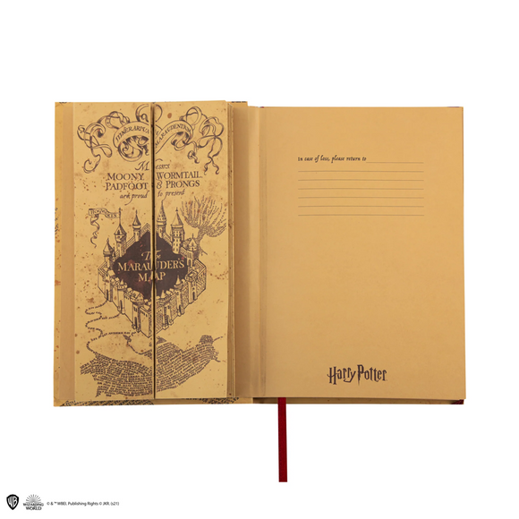 Cinereplicas Harry Potter Notebook with foldable Marauder's map