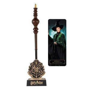 Cinereplicas Harry Potter Minerva McGonagall Deluxe Wand Pen with Stand & Bookmark