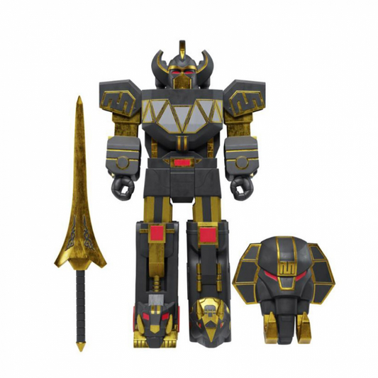 Super7 Mighty Morphin Power Rangers Megazord Black & Gold Reaction Figure