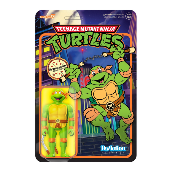 Super7 Teenage Mutant Ninja Turtles Michelangelo Toon Wave 7 ReAction Figure