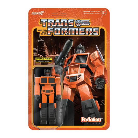 Super7 Transformers Optimus Prime (Orange/Black) ReAction Figure