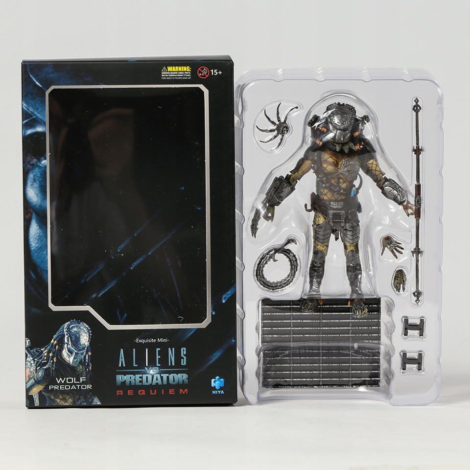 Hiya Toys AVPR Wolf Predator Action Figure Exquisite Mini Series 1