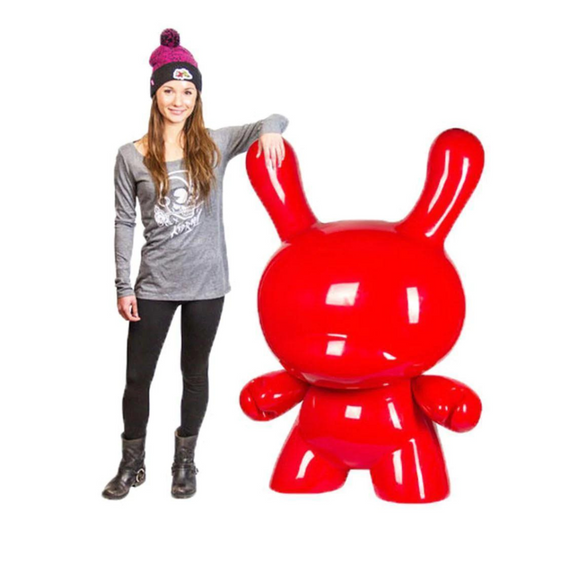 Art Giant Red 4-Foot Dunny Art Sculpture