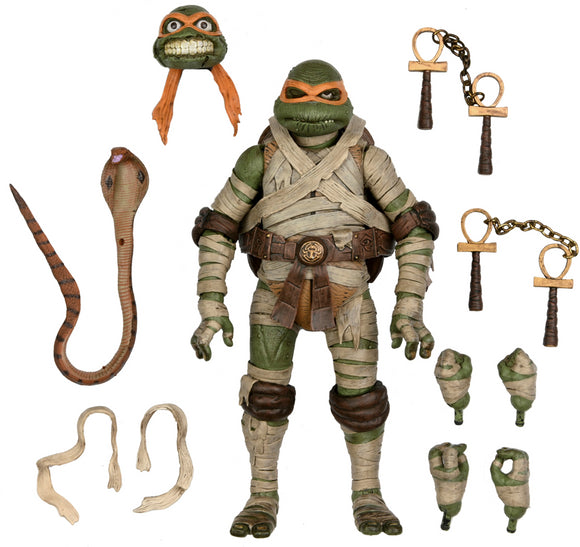 Universal Monsters x TMNT Ultimate Michelangelo as The Mummy 7-Inch Scale Action Figure