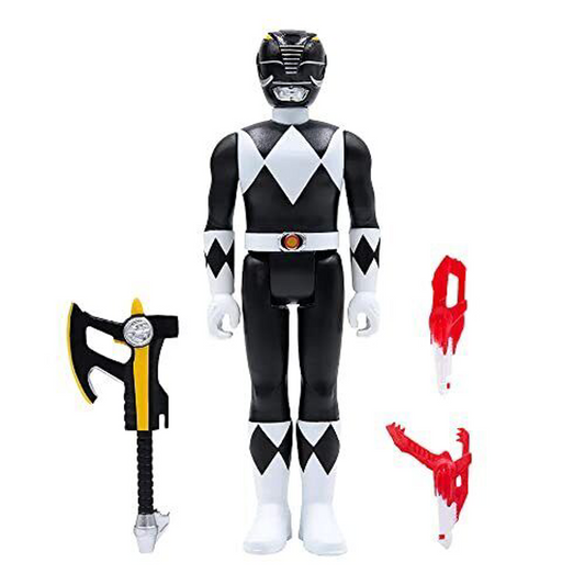 Super7 Mighty Morphin Power Rangers Black Ranger Wave 2 Reaction Figure