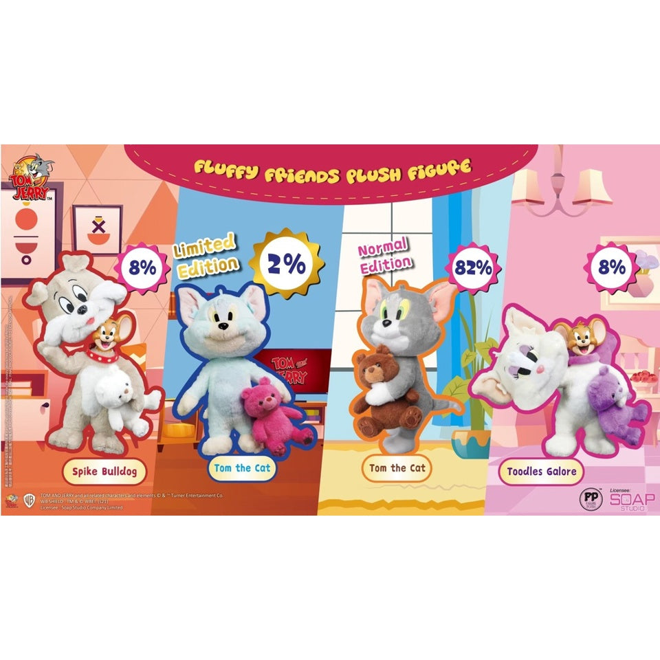 Soap Studio Tom and Jerry Fluffy Friends Plush Figures – Neverland Toys ...