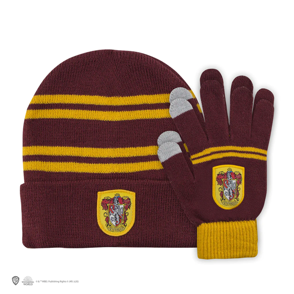 Cinereplicas Harry Potter Gryffindor Beanie & Gloves Set XS and Kids