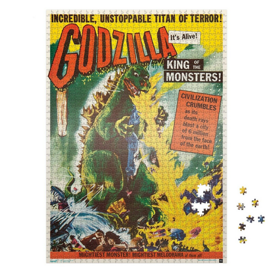 Super7 Godzilla King of Monsters U.S. Release One Sheet Poster Toho 1000 Piece Puzzle
