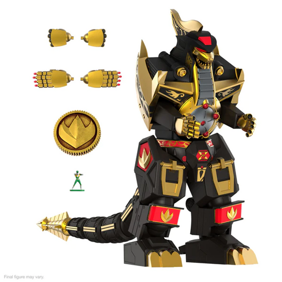 Super7 Mighty Morphin Power Rangers DragonZord (Black & Gold) Ultimates Figure