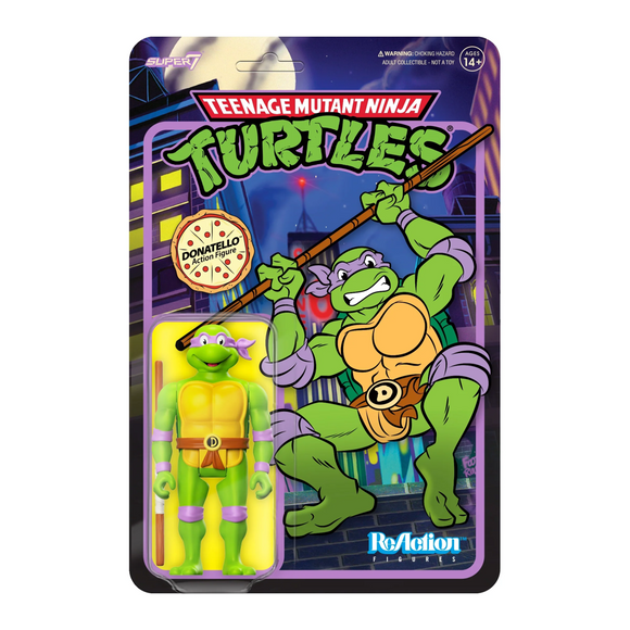 Super7 Teenage Mutant Ninja Turtles Donatello Toon Wave 7 ReAction Figure