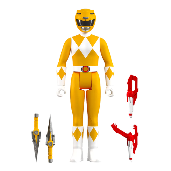 Super7 Mighty Morphin Power Rangers Yellow Ranger Wave 3 Reaction Figure