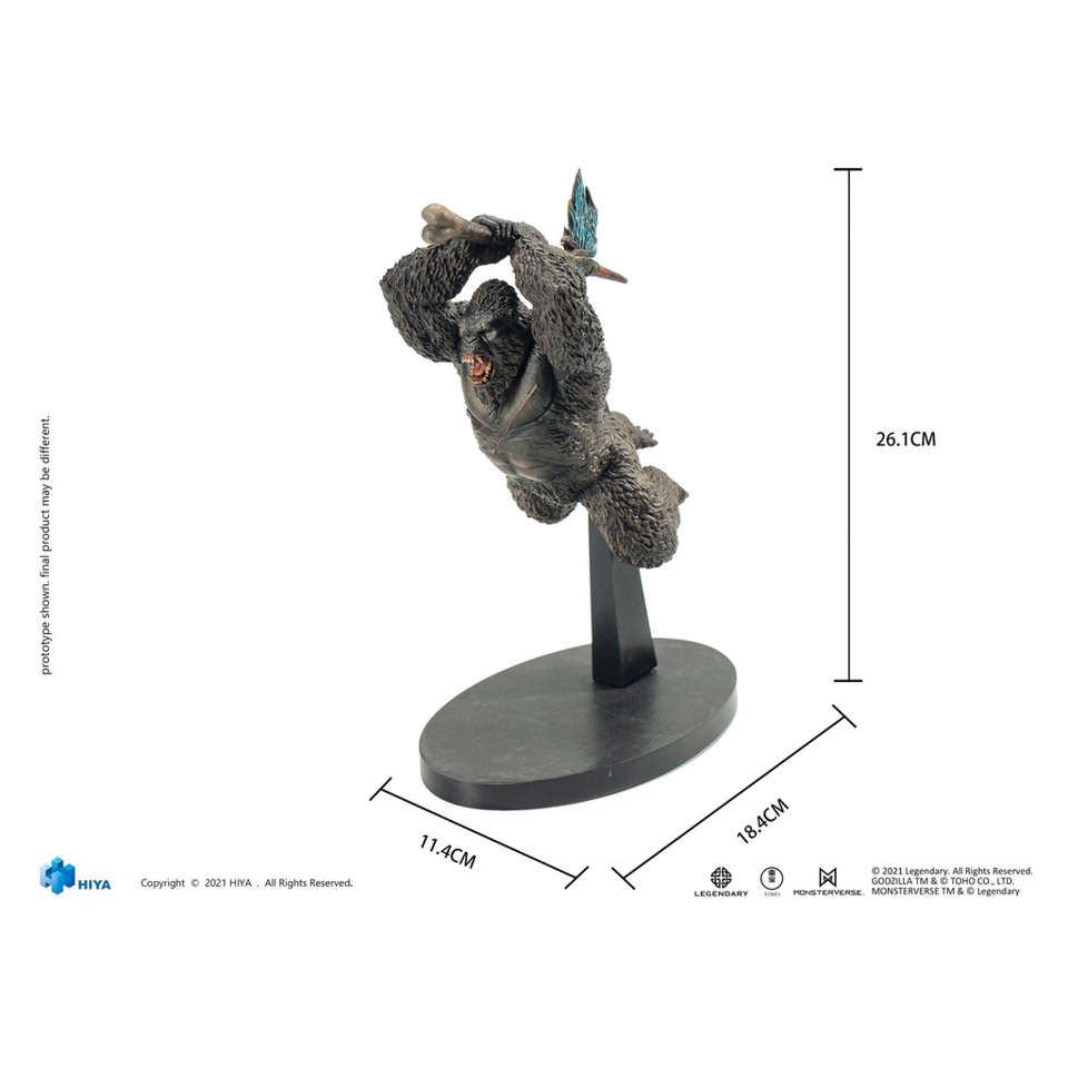Hiya Toys GODZILLA VS KONG Kong 10" PVC statue Stylist Series