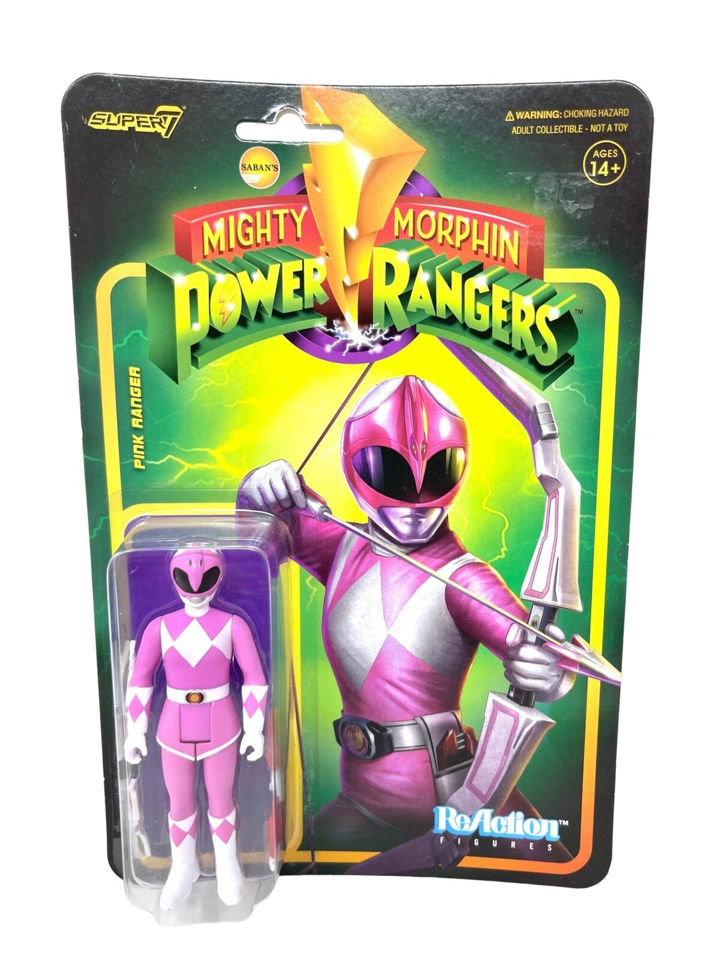 Super7 Mighty Morphin Power Rangers Pink Ranger Wave 2 Reaction Figure