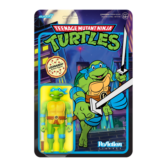 Super7 Teenage Mutant Ninja Turtles Leonardo Toon Wave 7 ReAction Figure