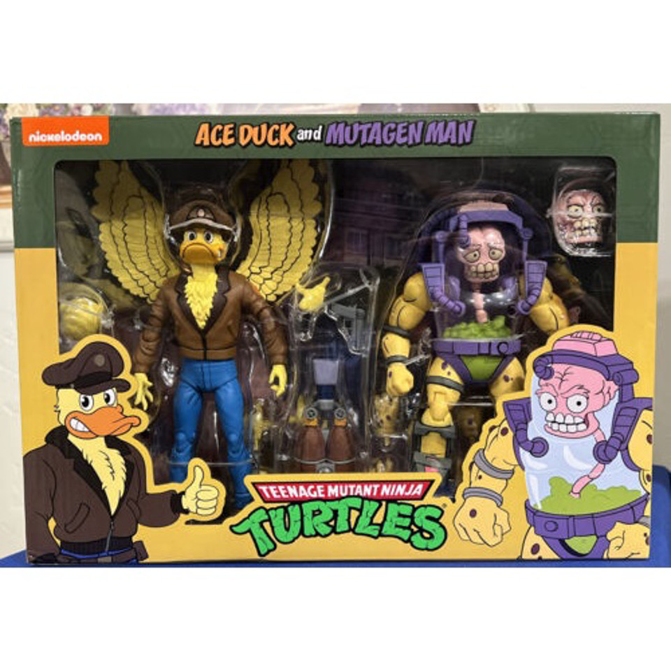 (NECA) Teenage Mutant Ninja Turtles Ace Duck & Mutagen Man 2 pack 7” Scale Action Figures (Cartoon)