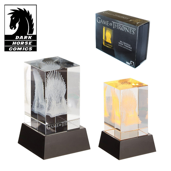 Game of Thrones - 3D Crystal Iron Throne with Illumination Base Statue