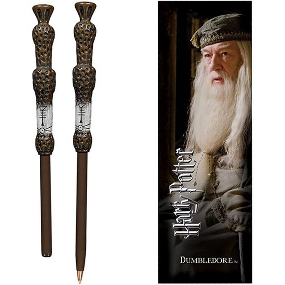 Noble Collection Harry Potter Dumbledore Wand Pen and Bookmark