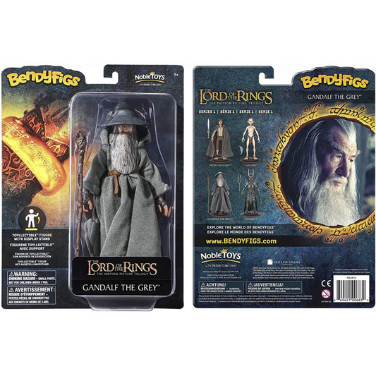 Noble Collection Lord of the Rings Gandalf Bendyfig Action Figure