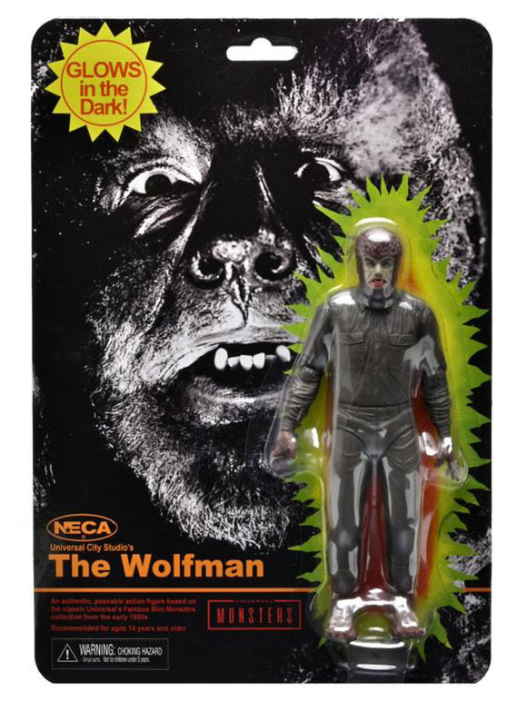 Universal Monsters – 7” Scale Action Figure – Retro Glow in the Dark - Wolf Man