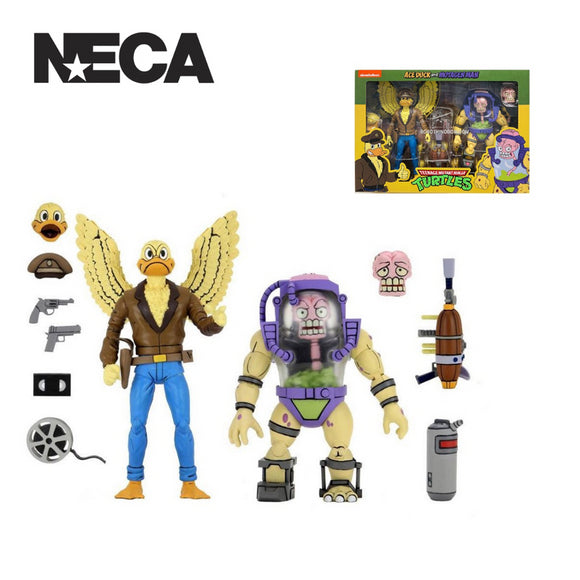 (NECA) Teenage Mutant Ninja Turtles Ace Duck & Mutagen Man 2 pack 7” Scale Action Figures (Cartoon)