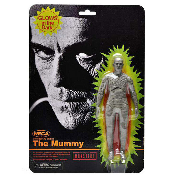 Universal Monsters – 7” Scale Action Figure – Retro Glow in the Dark - Mummy