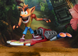 (NECA) Crash Bandicoot - 7" Scale Action Figure - Deluxe Hoverboard Crash