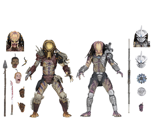 (NECA) Predator - 7" Scale Action Figure - Ultimate Bad Blood and Ultimate Enforcer 2 pack