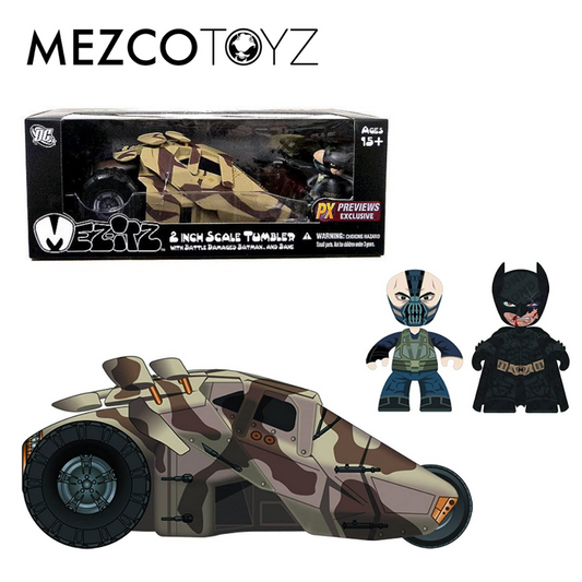 The Dark Knight Rises - Bane and Battle Damaged Batman with Tumbler 2-Pack