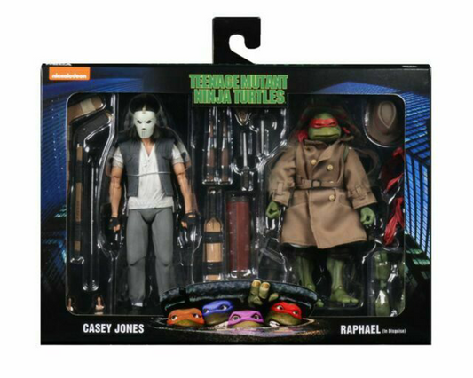 (NECA) Teenage Mutant Ninja Turtles - 7" Casey Jones & Raphael in Disguise - Action Figure 2Pack